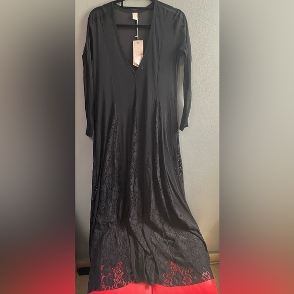 NWT Free People X HAH Mama C Maxi Sheer Dress in Black. Size Small. - Picture 3 of 8